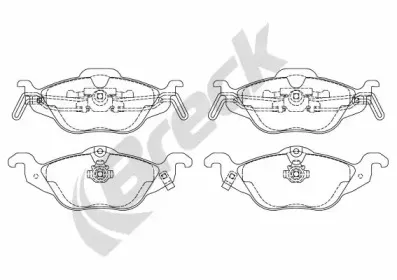 Комплект тормозных колодок, дисковый тормоз BRECK купить